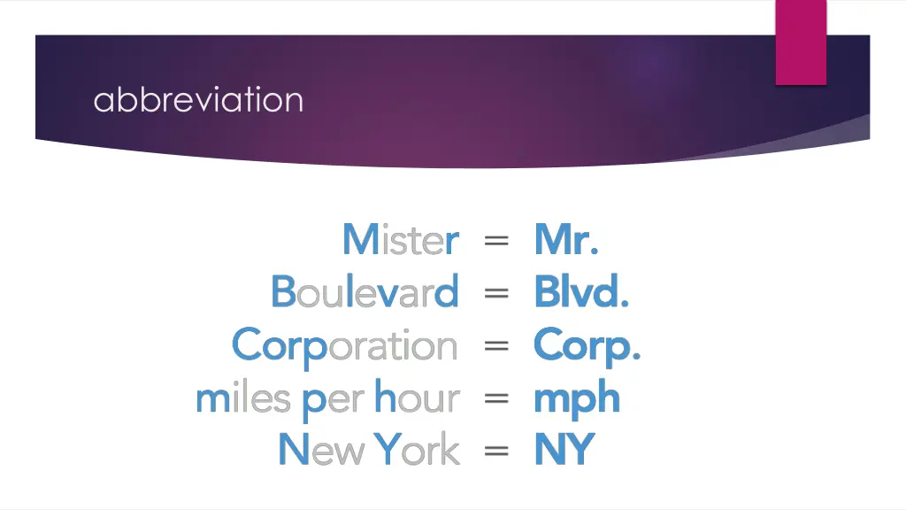 abbreviation
