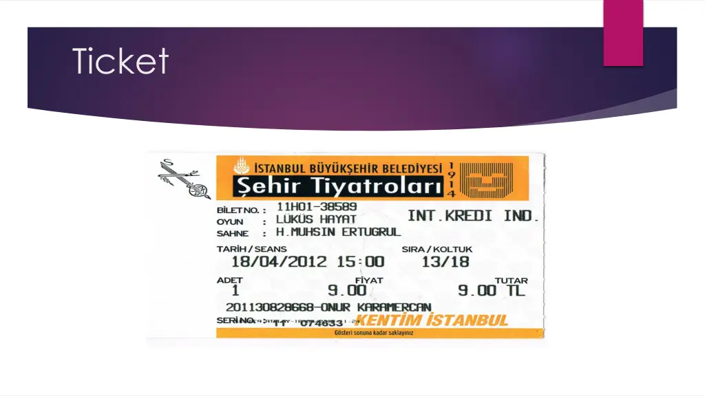 ticket