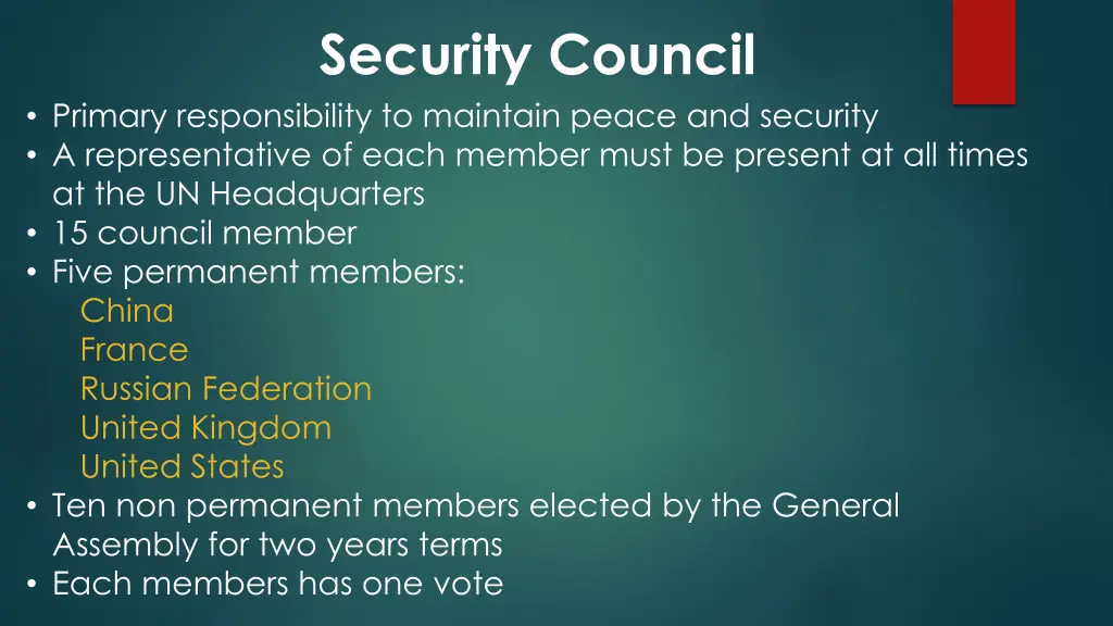 security council