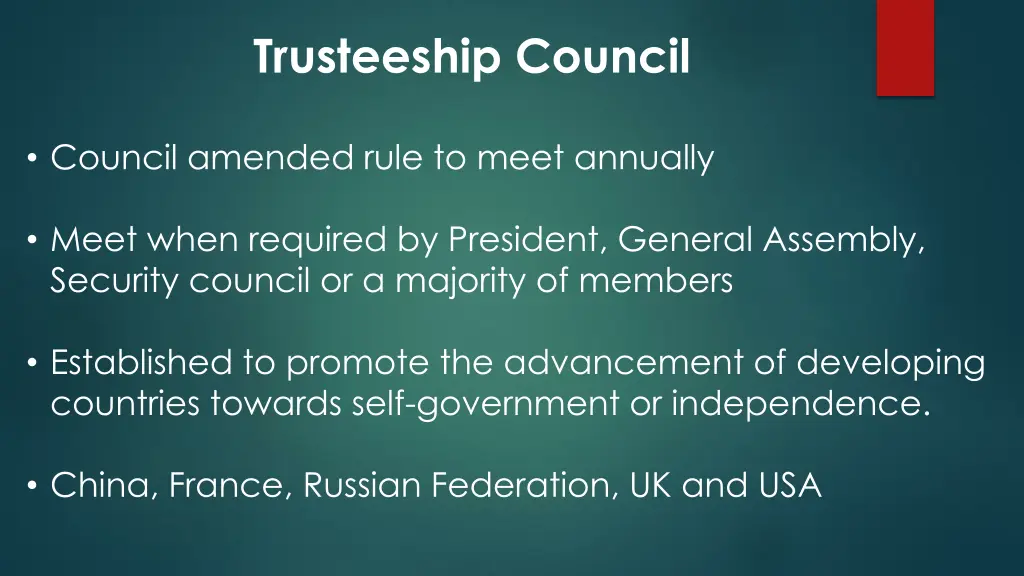 trusteeship council
