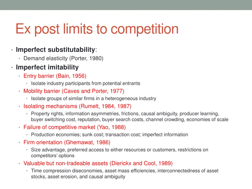 ex post limits to competition 1