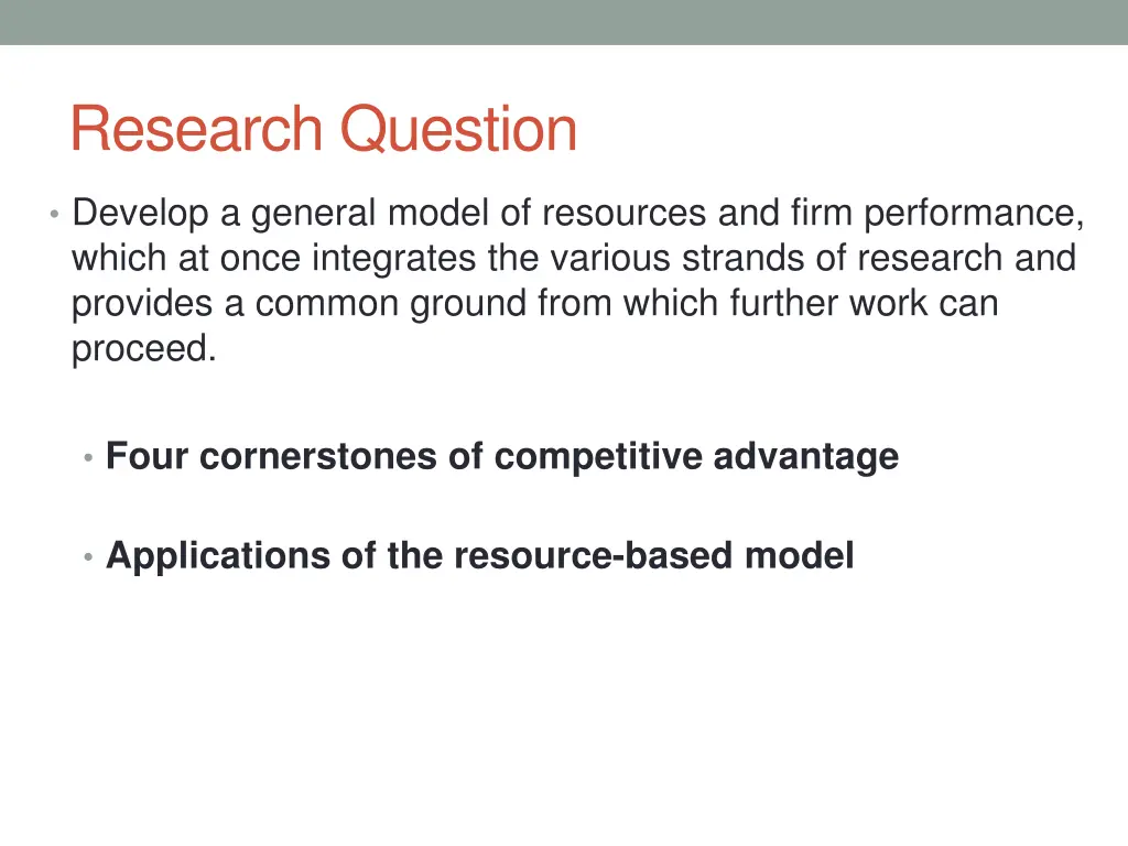 research question