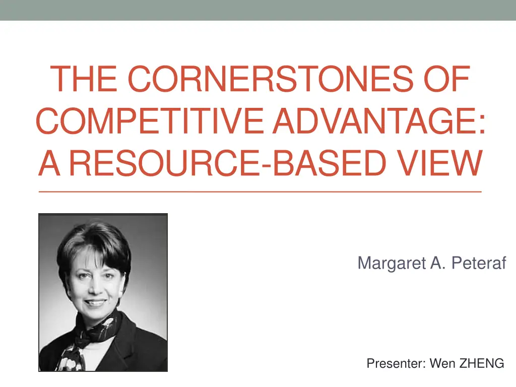 the cornerstones of competitive advantage