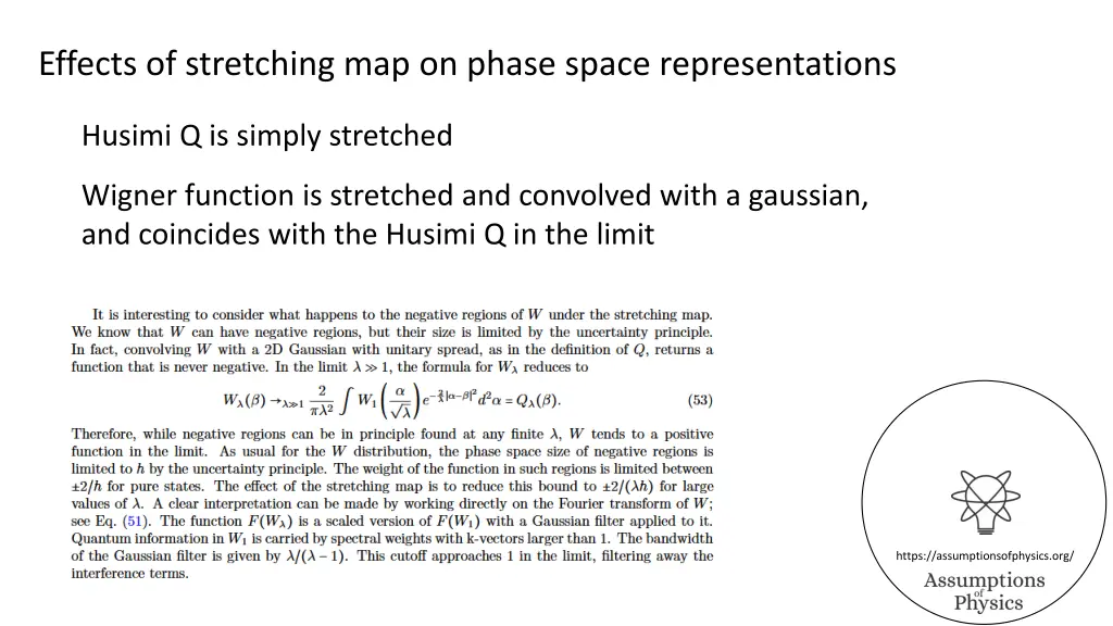 effects of stretching map on phase space