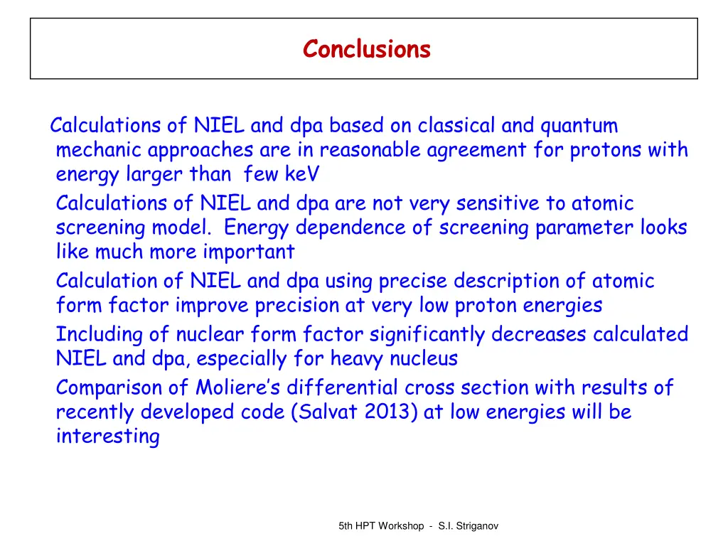 conclusions