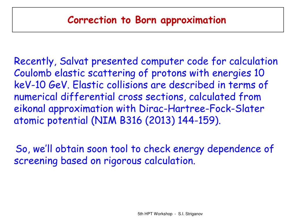 correction to born approximation 2