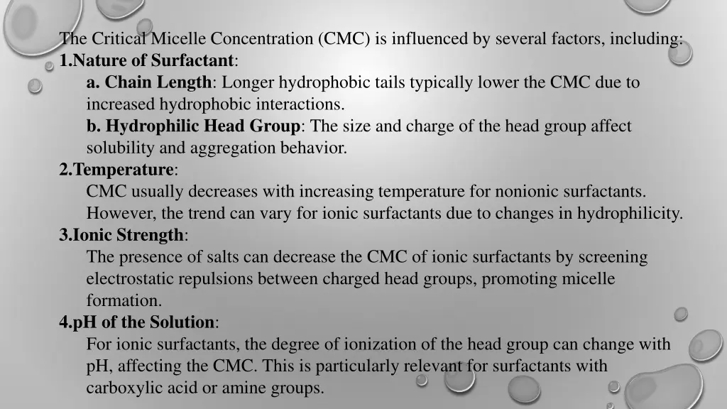 the critical micelle concentration