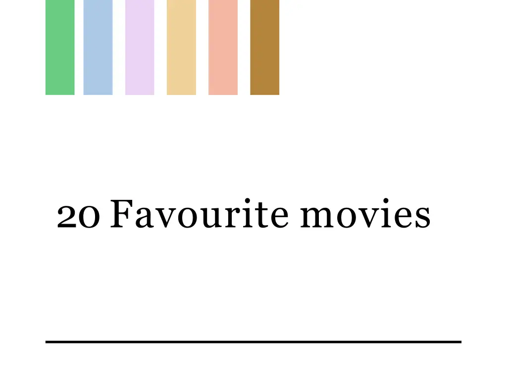 20 favourite movies