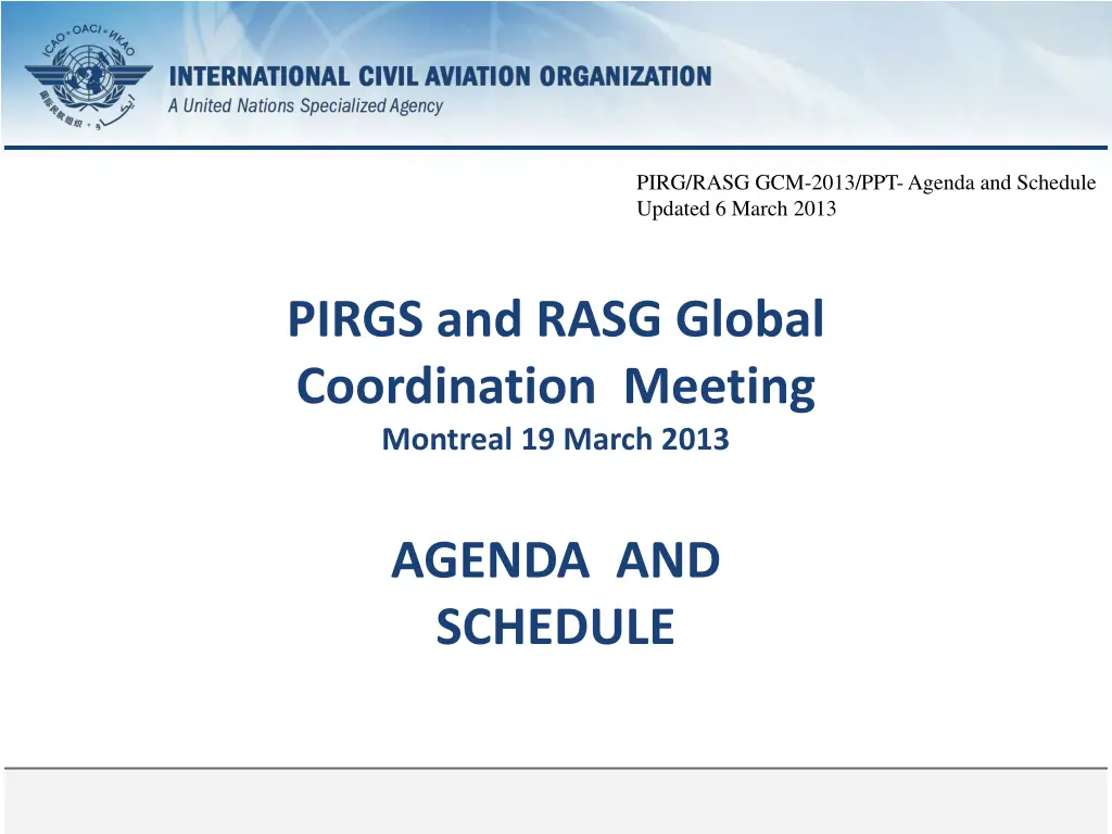 pirg rasg gcm 2013 ppt agenda and schedule