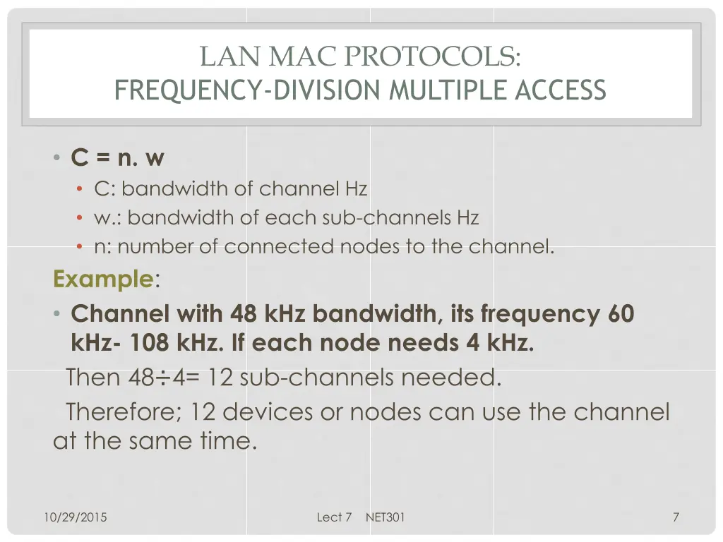 lan mac protocols frequency division multiple 1