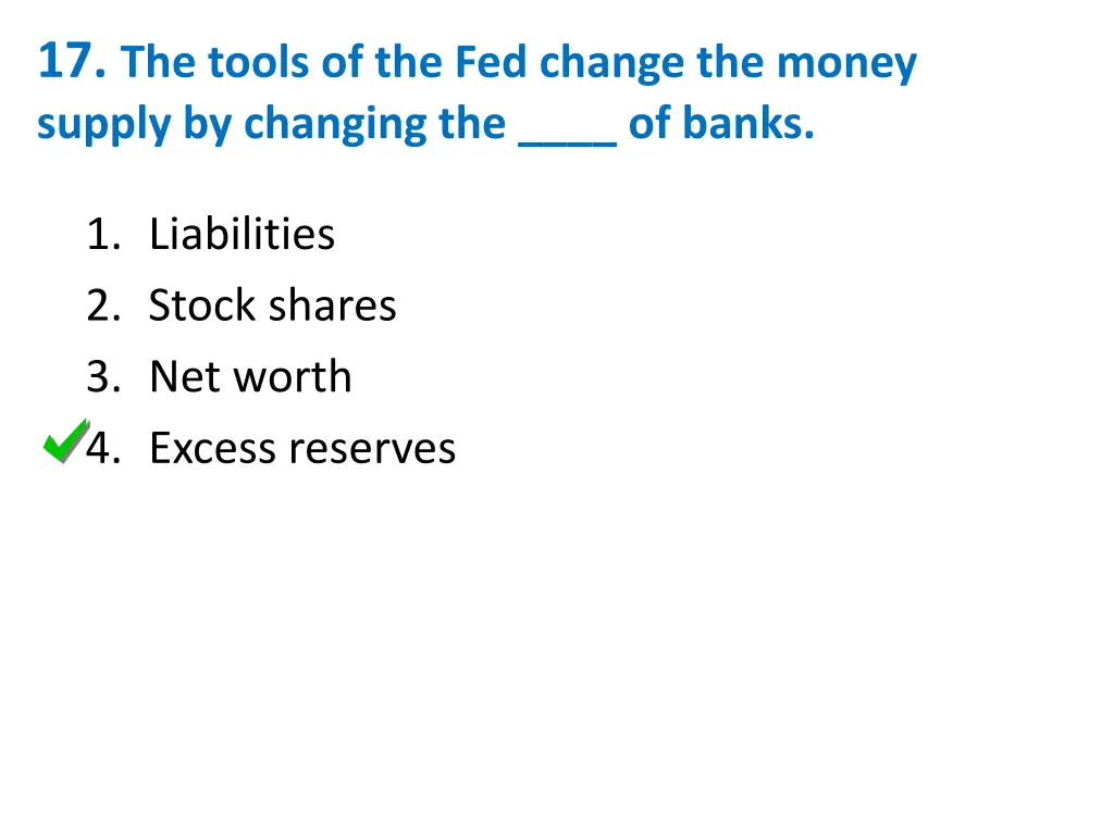 17 the tools of the fed change the money supply 1