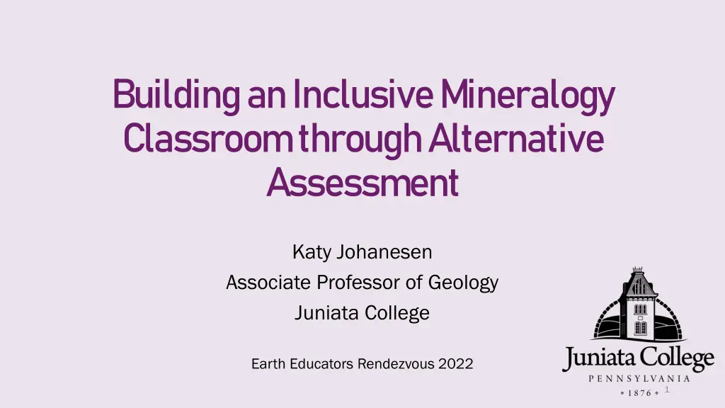 building an inclusive mineralogy classroom