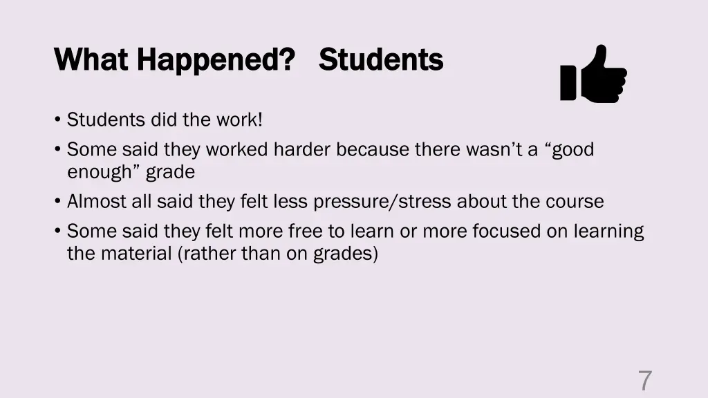 what happened what happened students