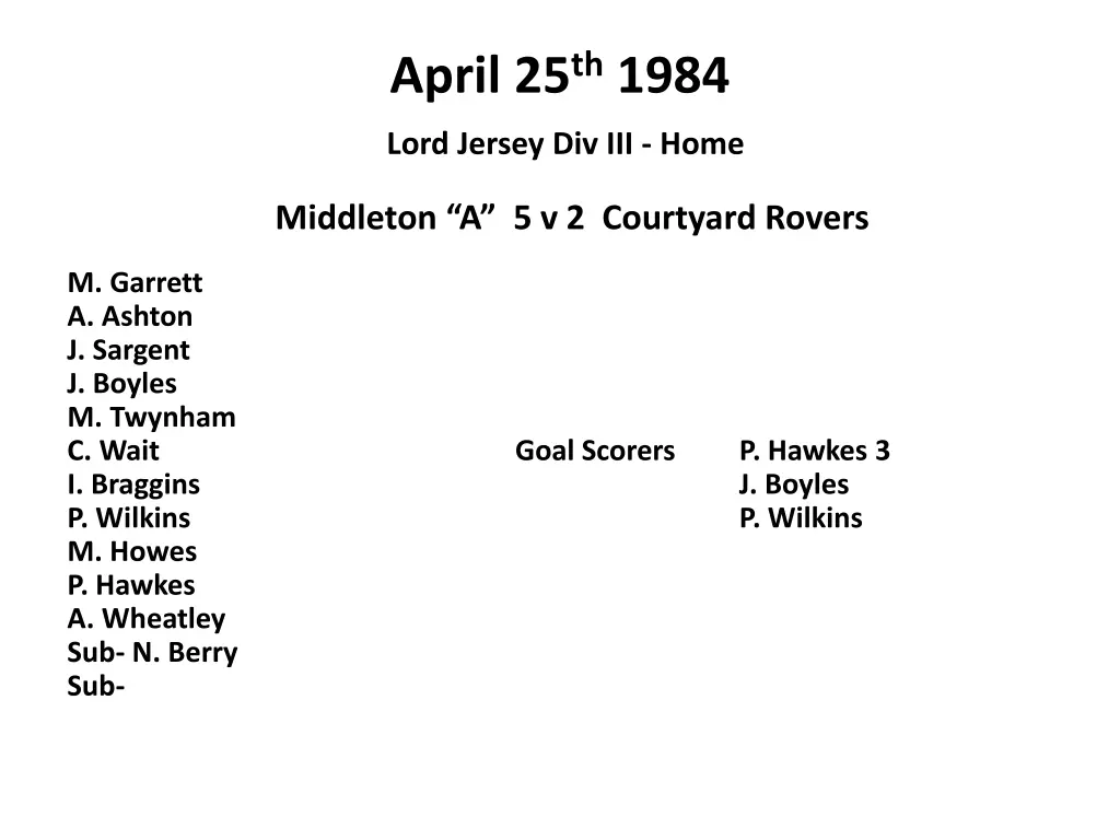 april 25 th 1984