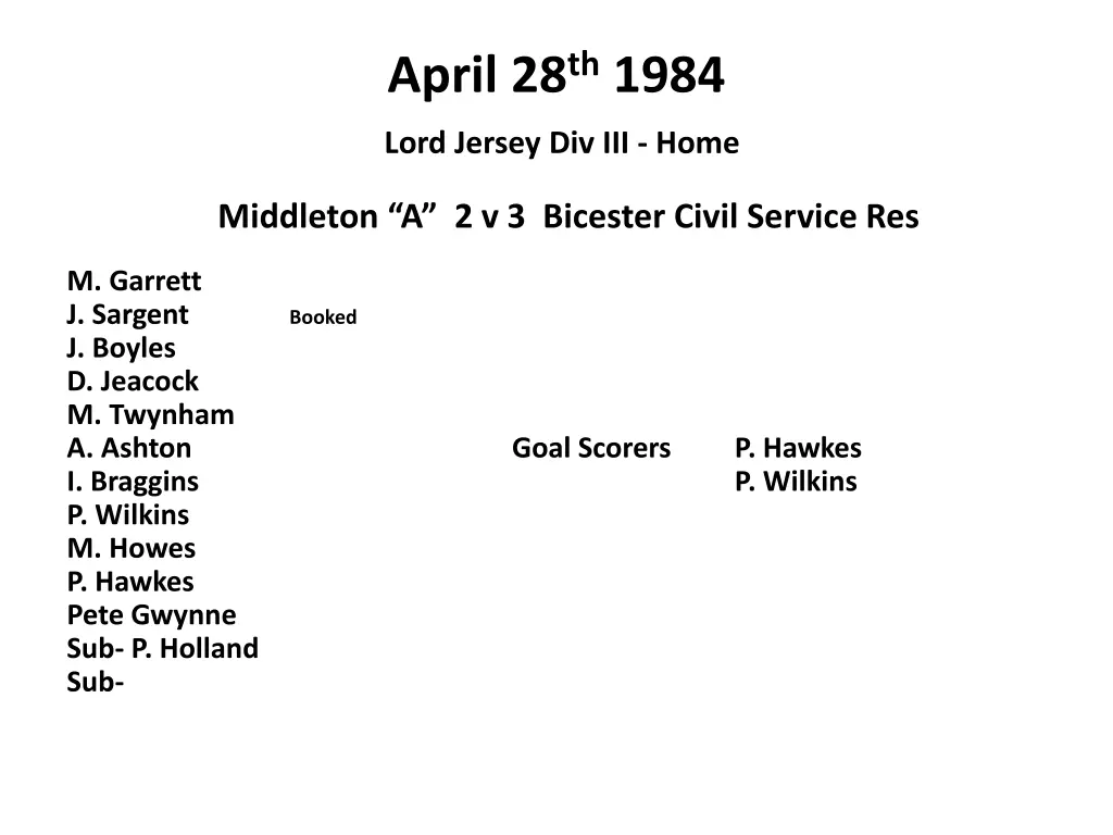 april 28 th 1984