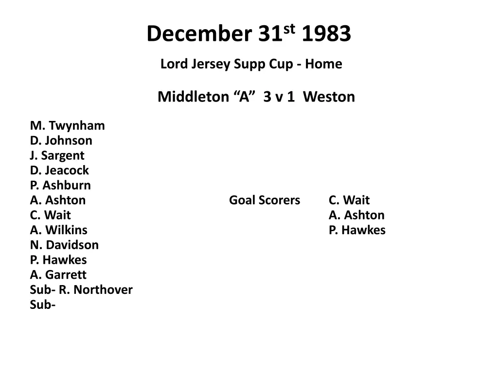 december 31 st 1983