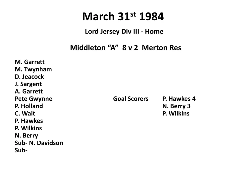 march 31 st 1984