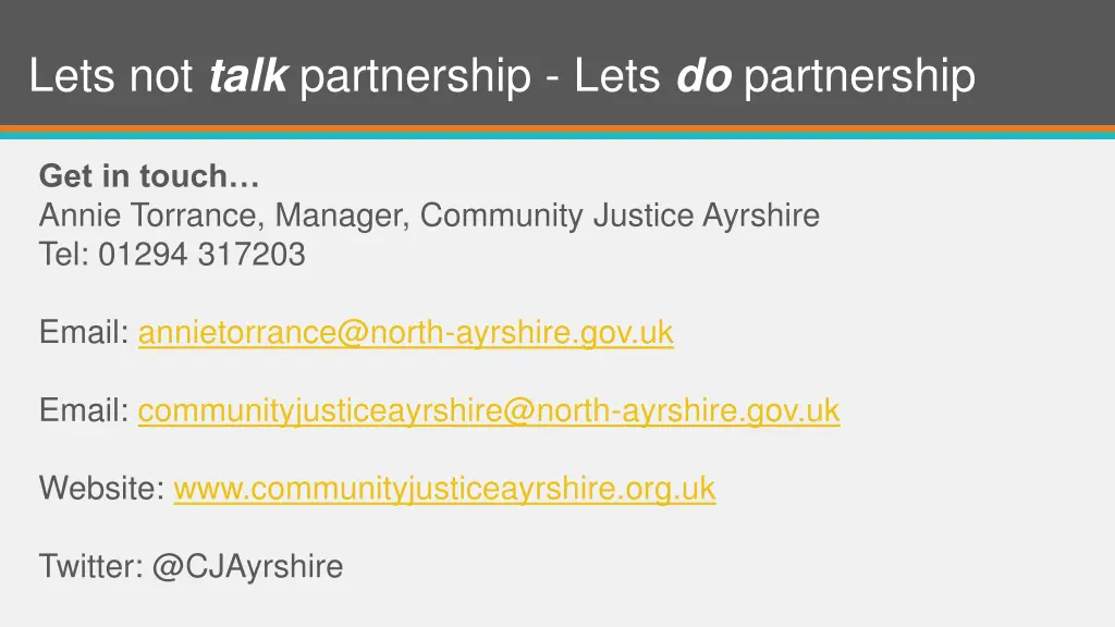 lets not talk partnership lets do partnership