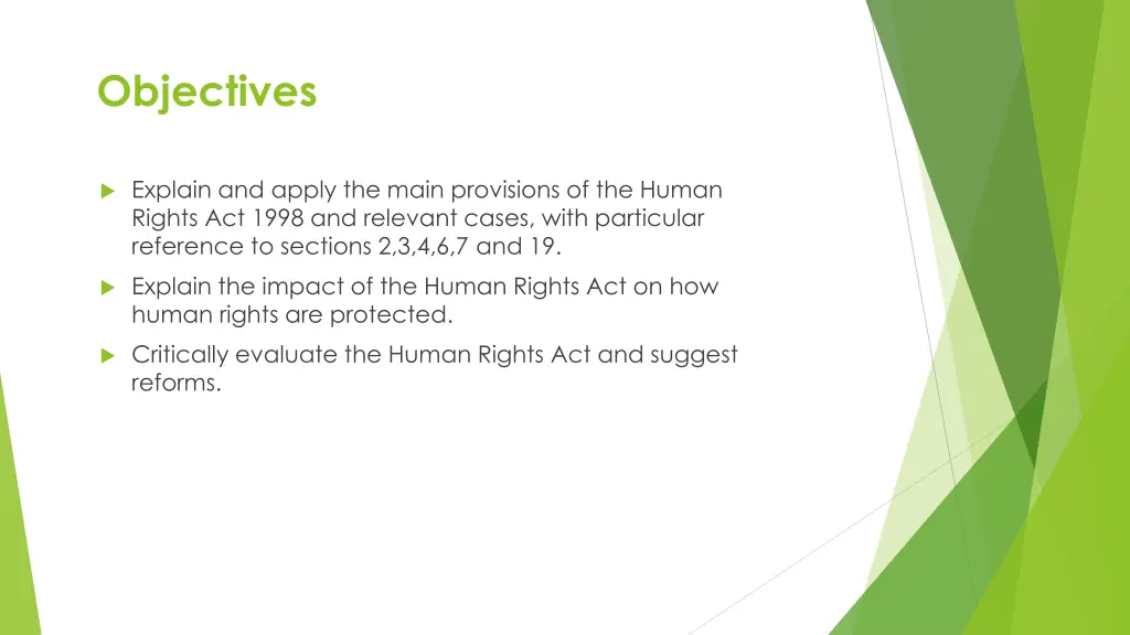 objectives