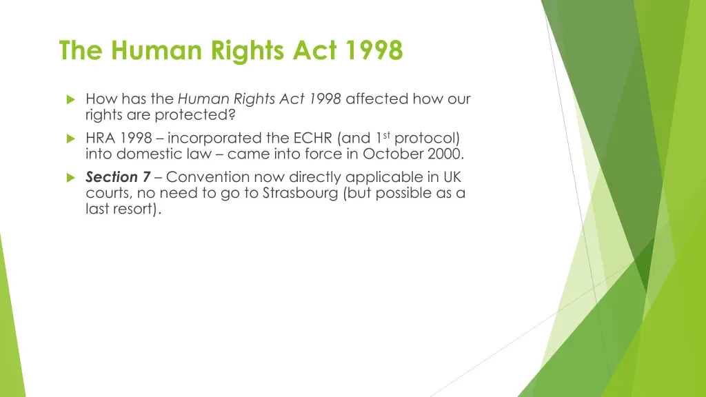 the human rights act 1998