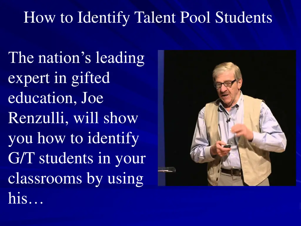 how to identify talent pool students