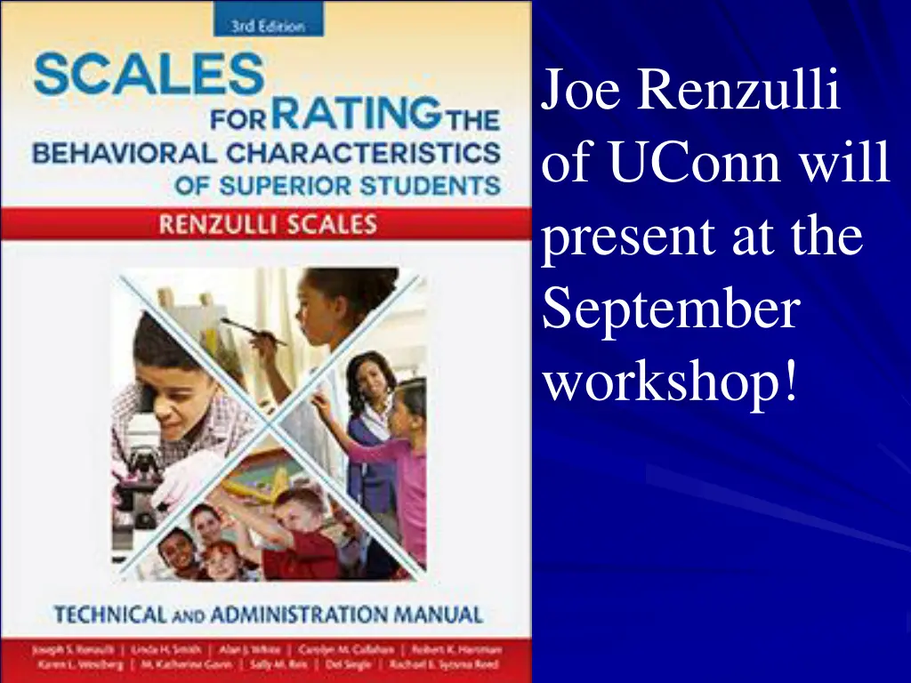 joe renzulli of uconn will present