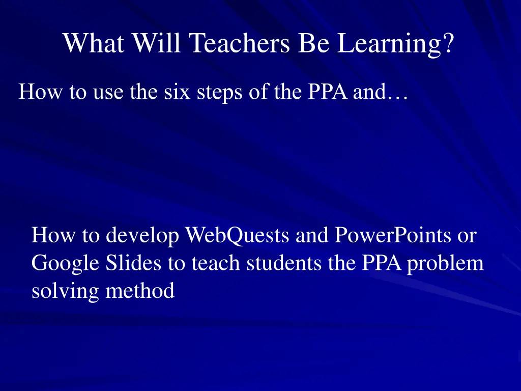 what will teachers be learning 2