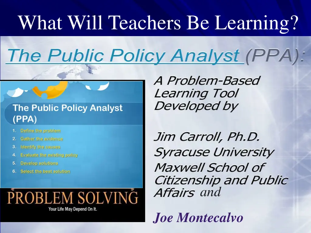 what will teachers be learning