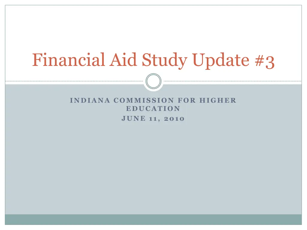 financial aid study update 3
