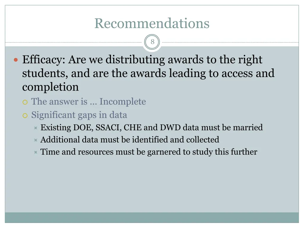 recommendations 3