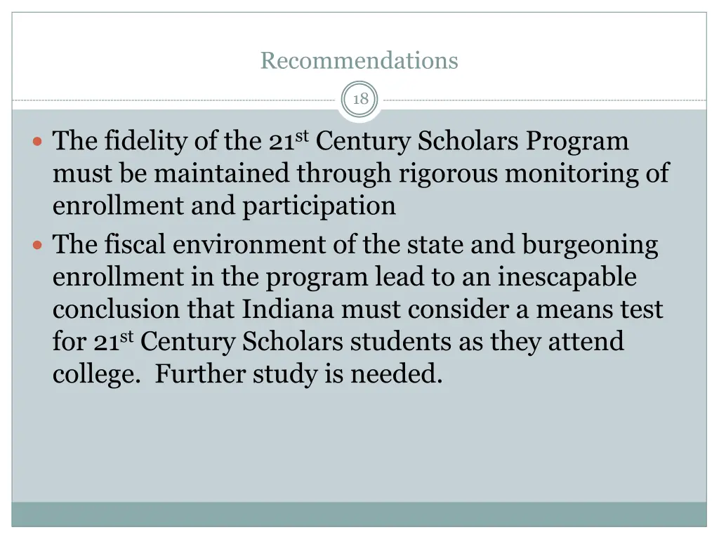 recommendations 5