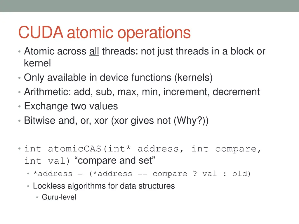 cuda atomic operations atomic across all threads