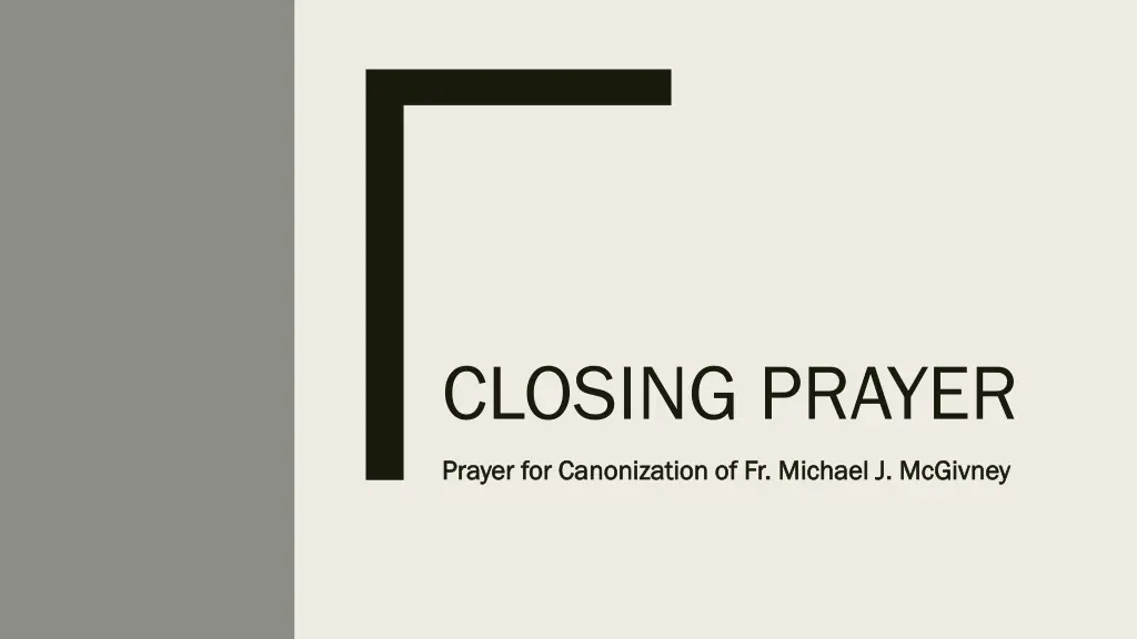 closing prayer