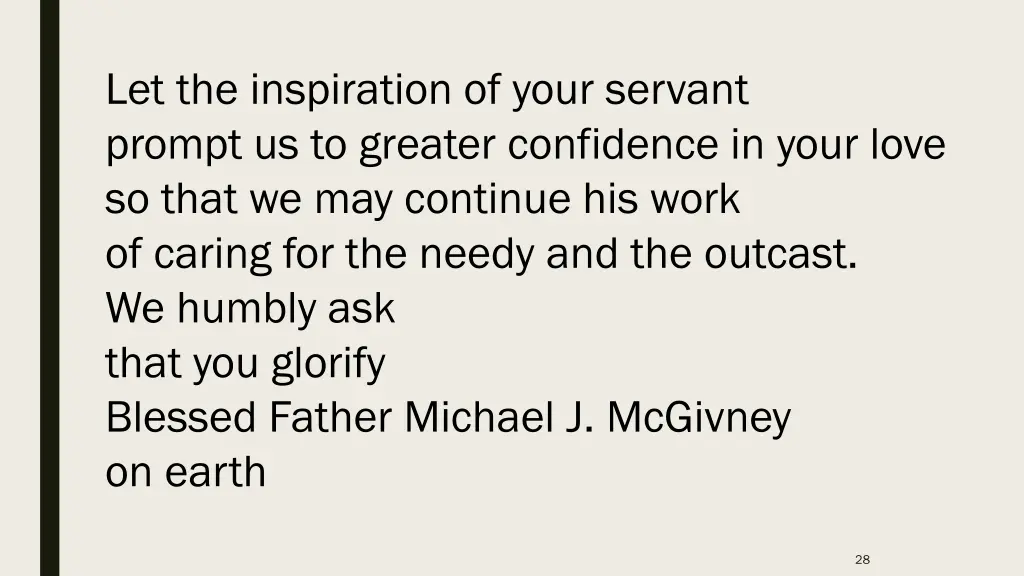 let the inspiration of your servant prompt