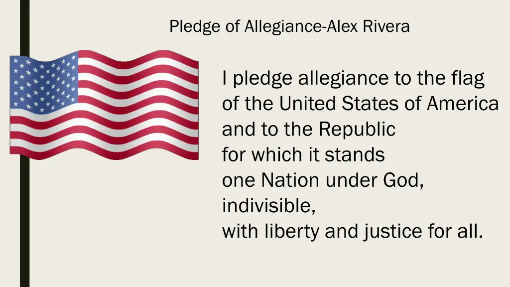 pledge of allegiance alex rivera