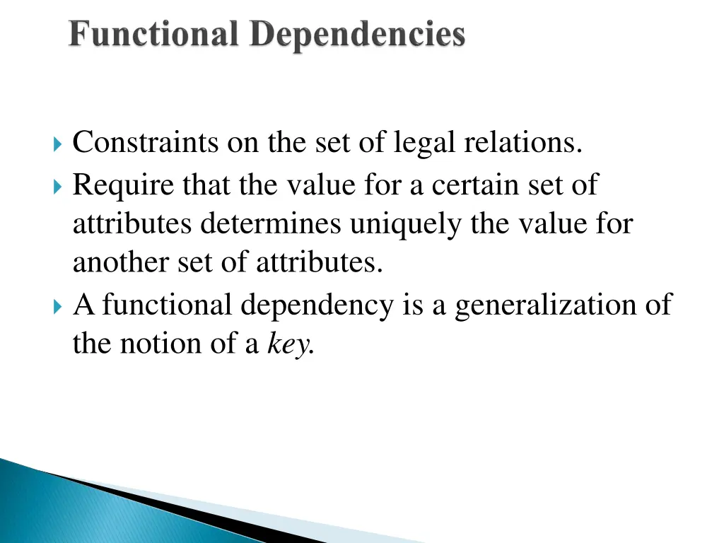 constraints on the set of legal relations require