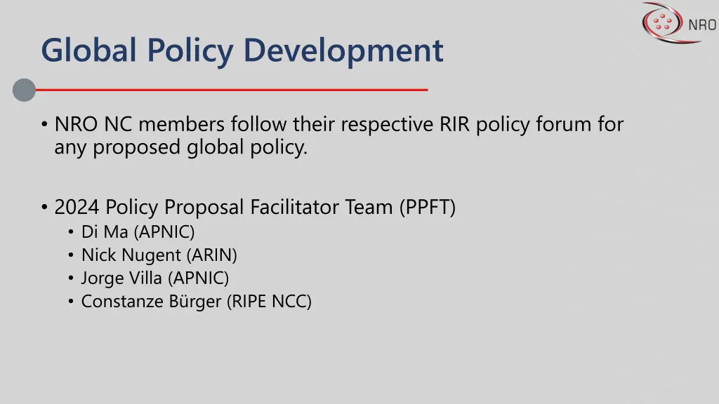 global policy development