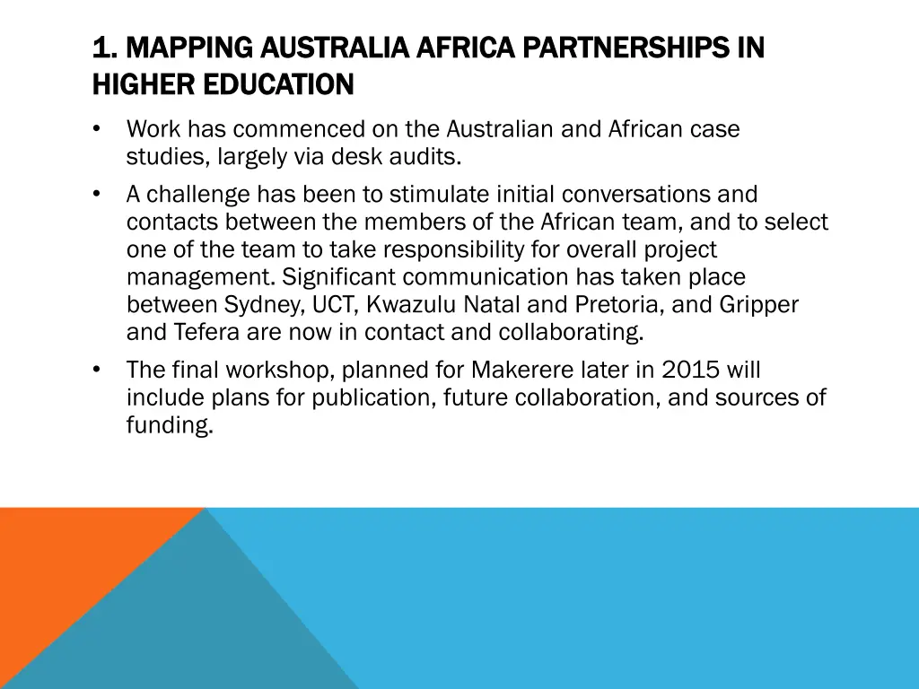 1 mapping 1 mapping australia africa partnerships 1