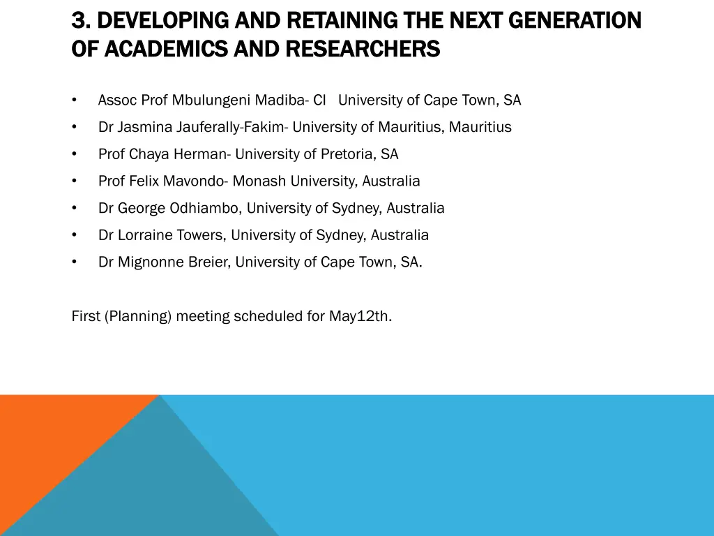 3 3 developing and retaining the next generation