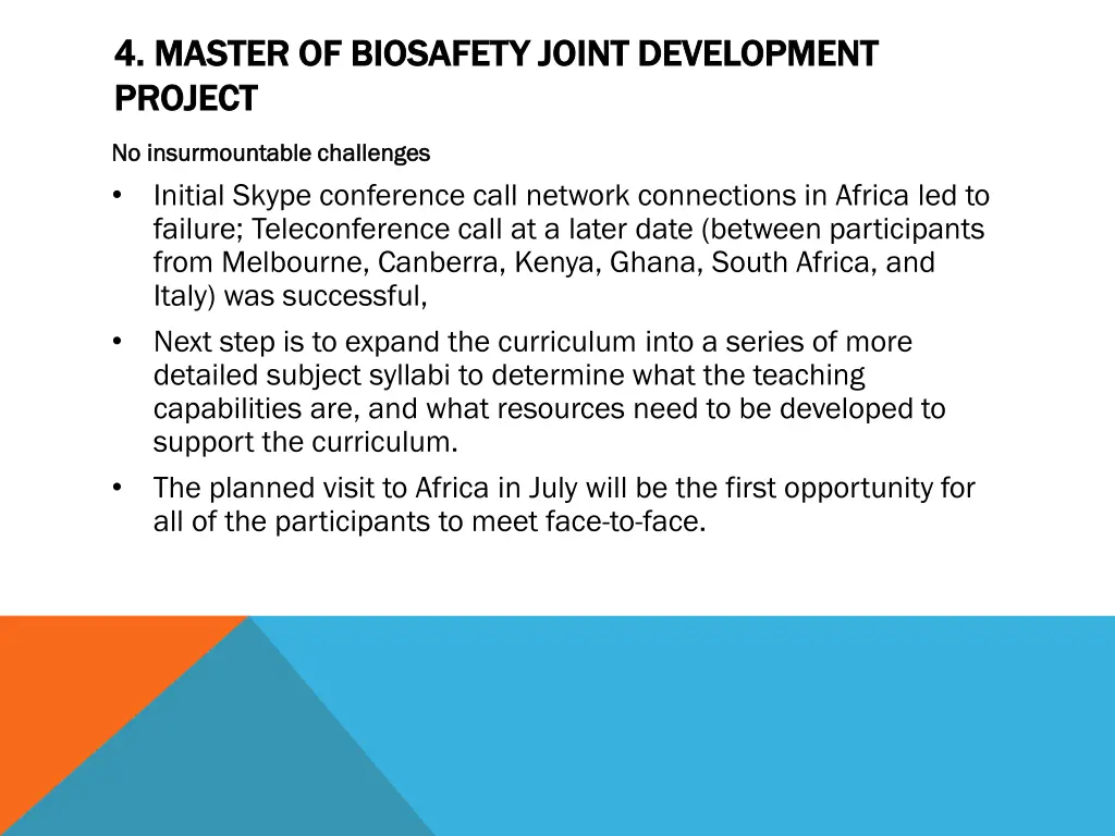 4 master of biosafety joint development 4 master 1