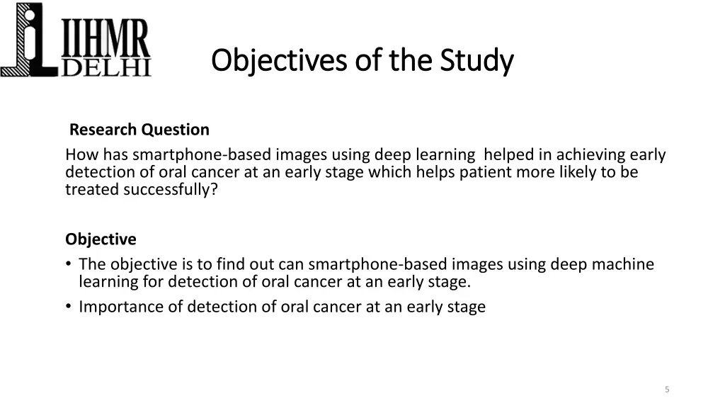objectives of objectives of the