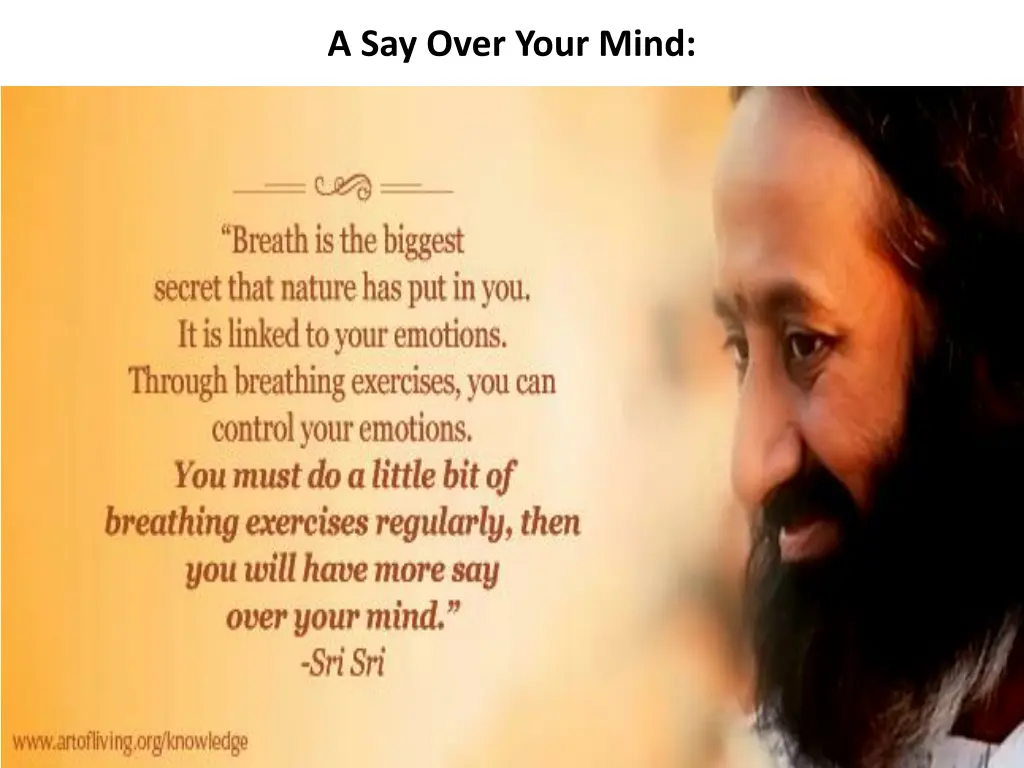 a say over your mind