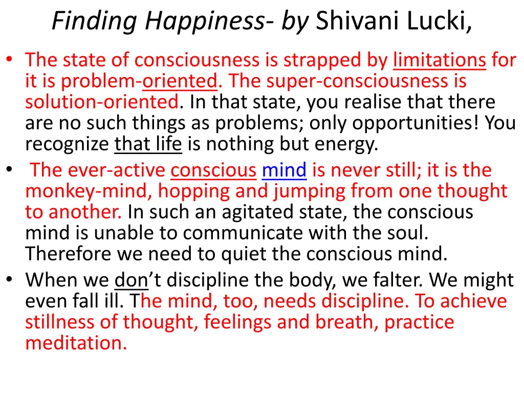 finding happiness by shivani lucki the state