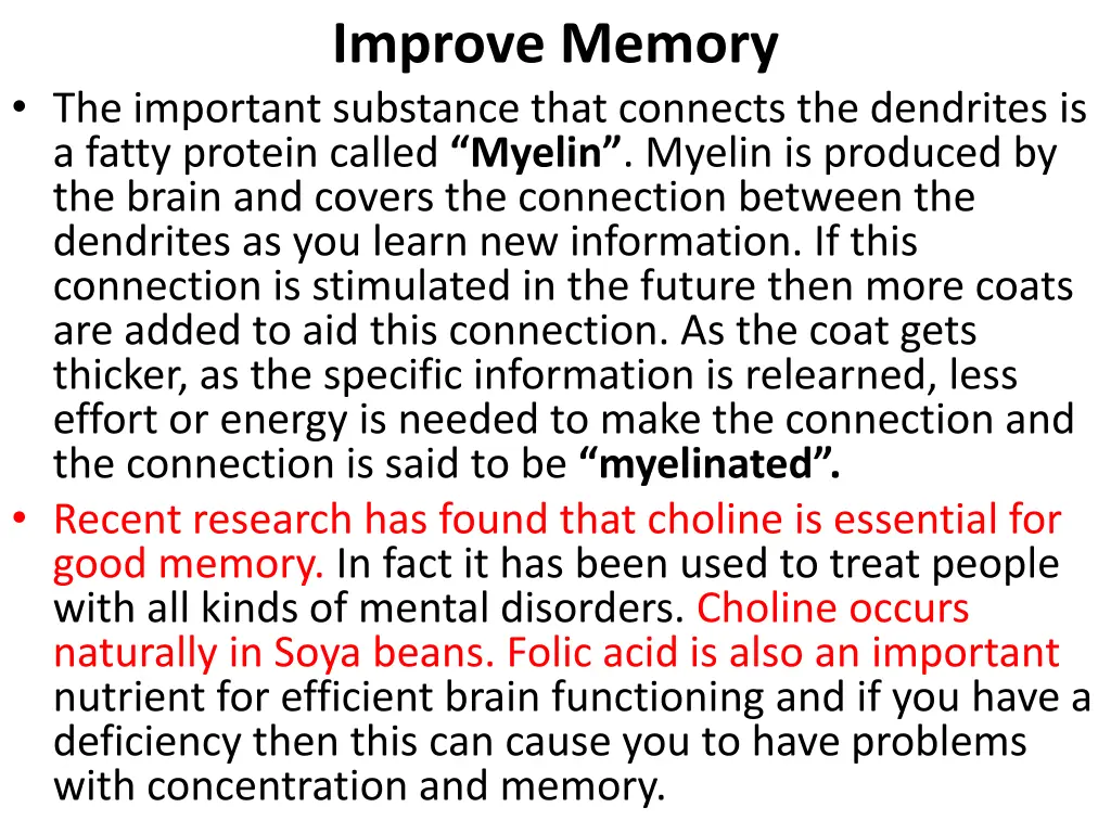 improve memory