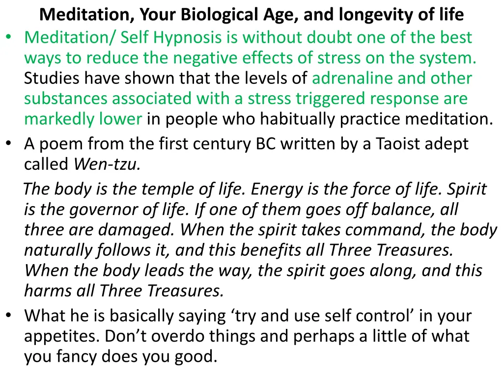 meditation your biological age and longevity