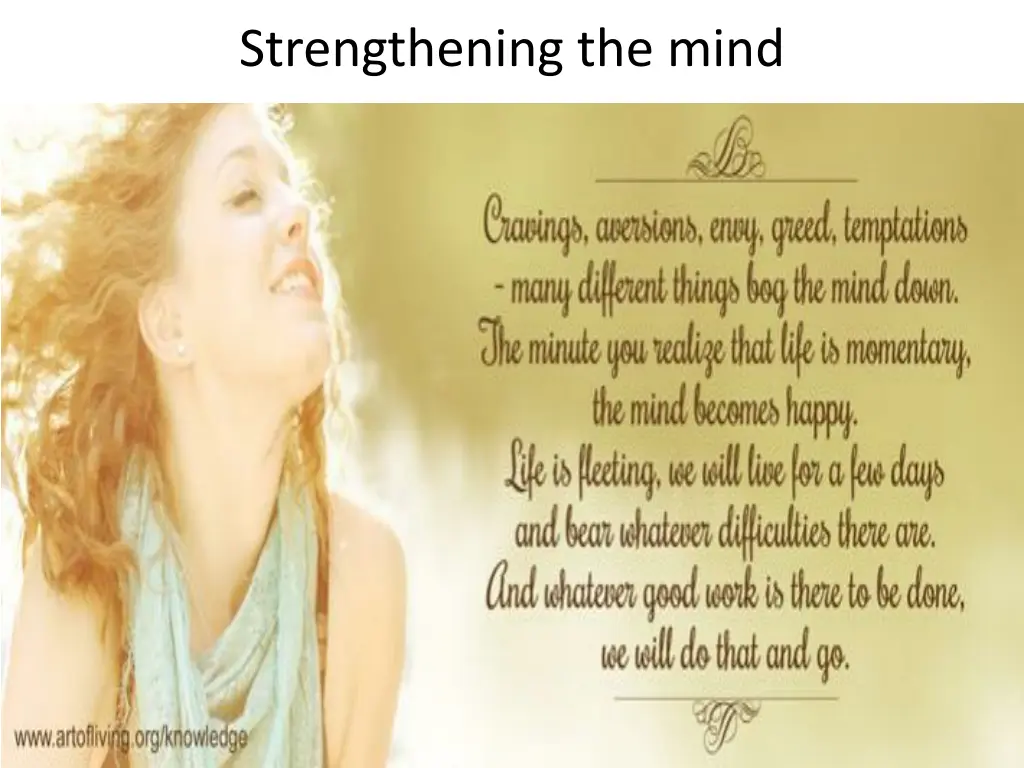 strengthening the mind