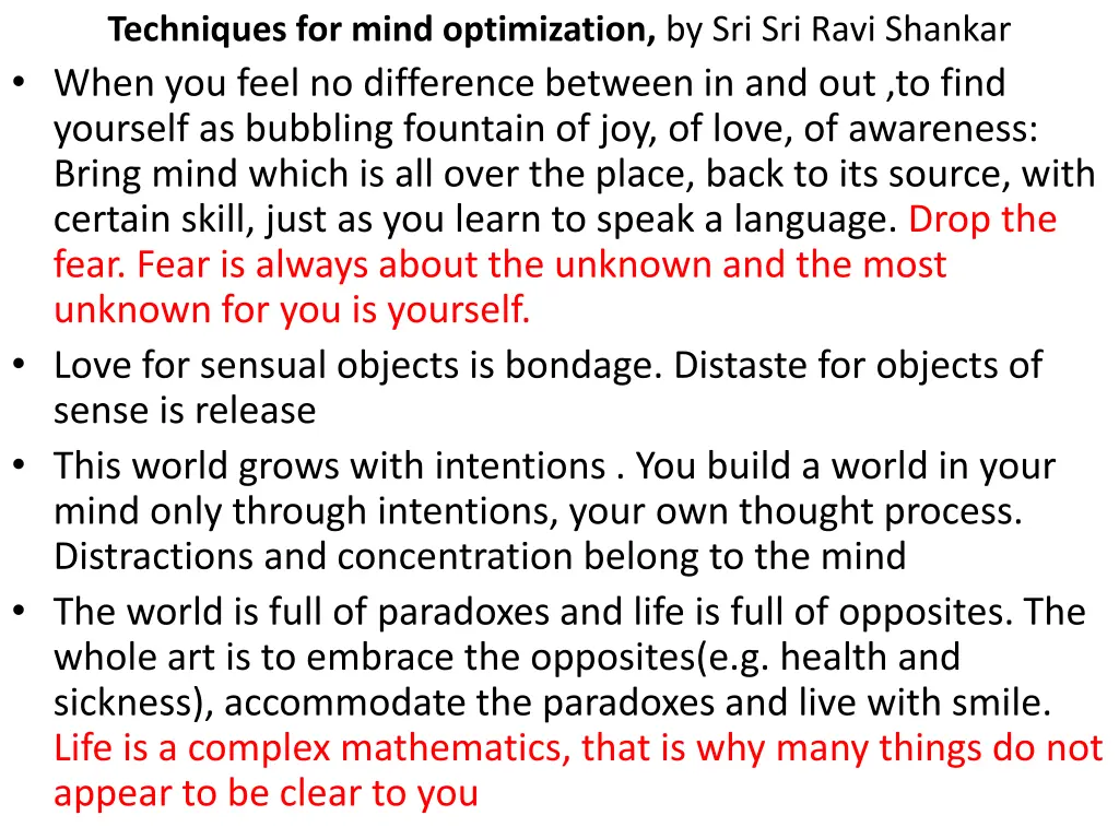 techniques for mind optimization by sri sri ravi 2