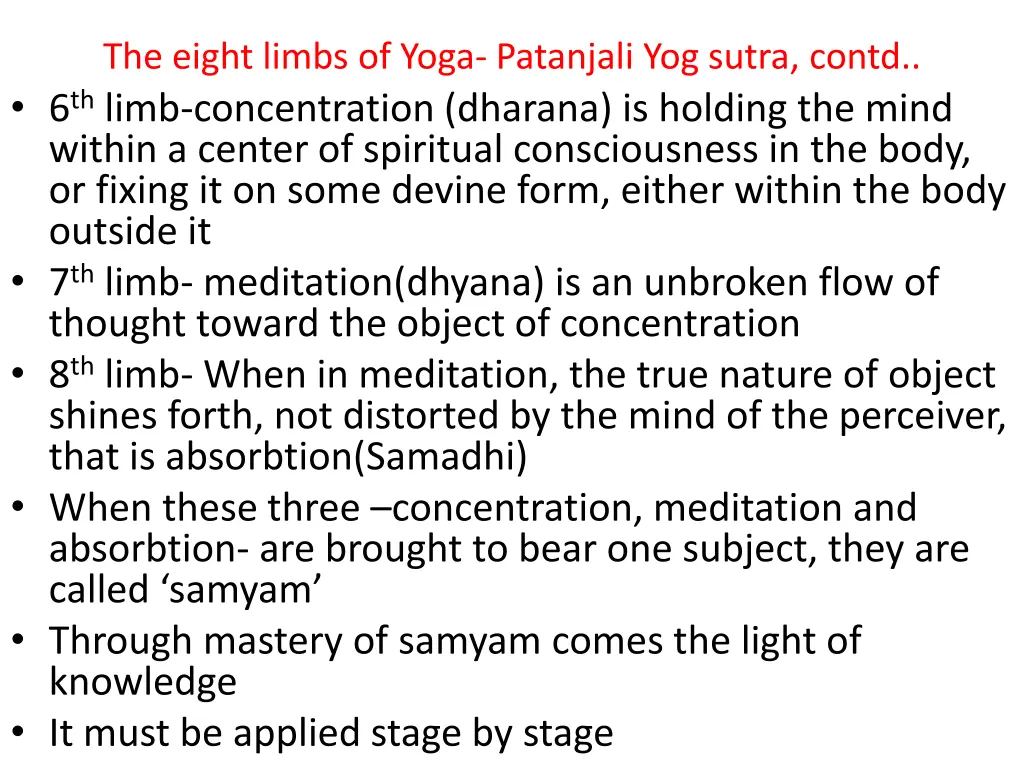 the eight limbs of yoga patanjali yog sutra contd 2