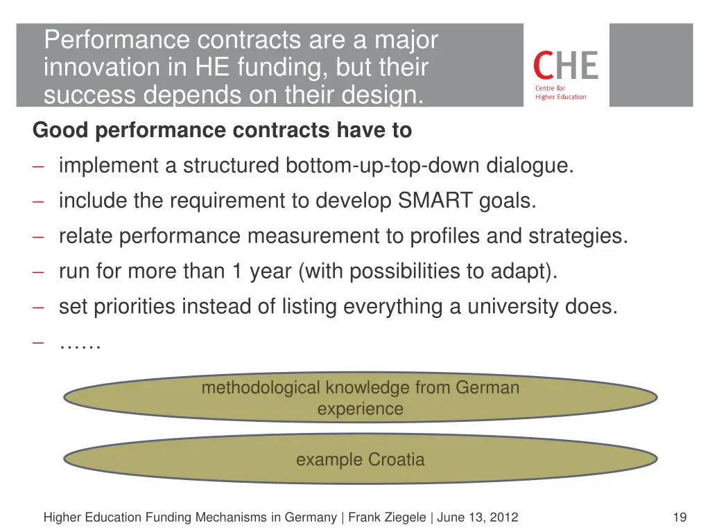 performance contracts are a major innovation