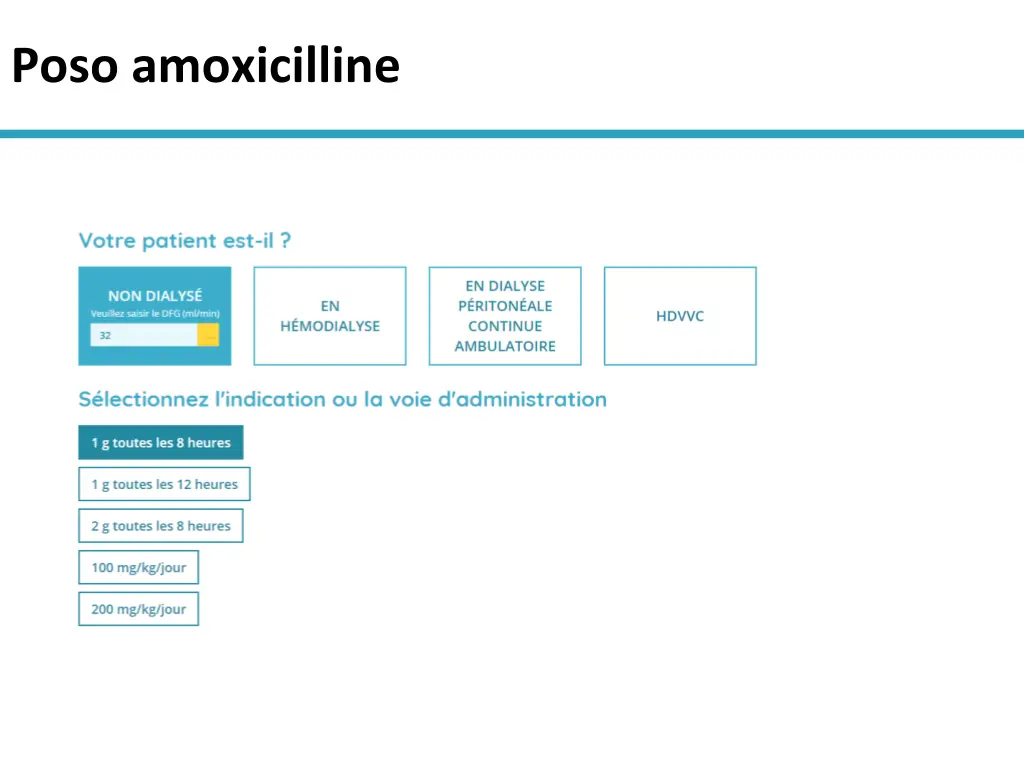 poso amoxicilline